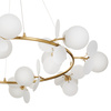 Lampa wisząca CHIC 105 cm - biało złota nowoczesna lampa do salonu