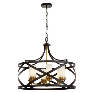 LAMPA WISZĄCA LOFT CZARNO-MOSIĘŻNA ASTILA W6