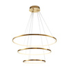 Lampa wisząca CIRCLE SLIM 40+60+80 cm - LED, ring złoty potrójny