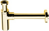 Syfon umywalkowy 5/4", odpływ 32mm, okrągły, złoto