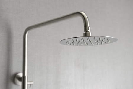 MINIMAL kolumna wannowa z baterią dźwigniową i wylewką, stal nierdzewna