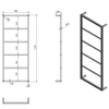 SKA ścienny wieszak na ręczniki 450x1150x100mm, biały mat