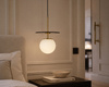 NOWOCZESNA LAMPA WISZĄCA CZARNO-MOSIĘŻNA DALTONA W1