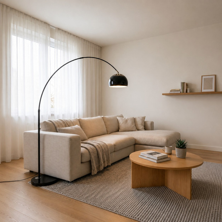 LAMPA STOJĄCA PODŁOGOWA CZARNA AZURRO C1