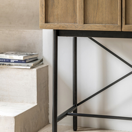 Panelled 2 Door Cocktail Cabinet 850x400x1600mm