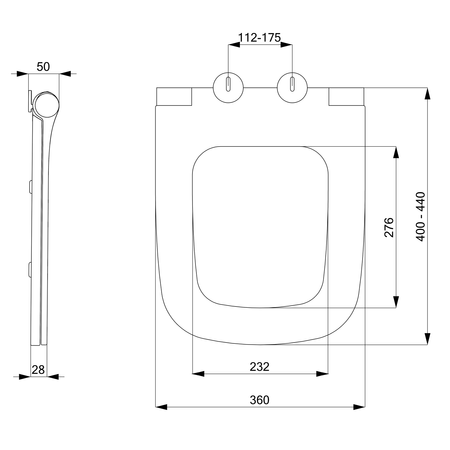 BELLO deska WC, SLIM Soft Close, biały