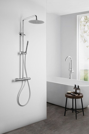 Zestaw prysznicowy z baterią termostatyczną, chrom