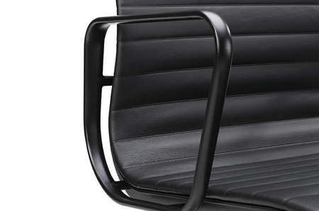 Fotel biurowy BODY PRESTIGE PLUS czarny  - skóra naturalna, aluminium