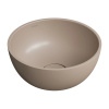 SHELL M+ umywalka nablatowa, Ø35 cm, dune beige mat