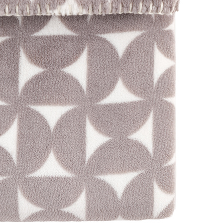 Modern Geo Flannel Throw Grey 1500x2000mm