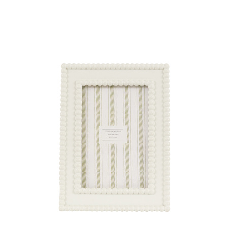 Cove Beaded Photo Frame 6x4in White