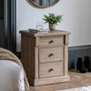 Vancouver 3 Drawer Bedside 520x450x650mm