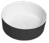 THIN umywalka nablatowa Ø38 cm, carina/biały mat