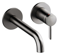 Iris Iris Zestaw elementów 180 mm zewnętrznych z wylewką podtynkowej baterii umywalkowej (Szczotkowany grafit)