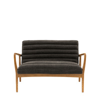 Datsun 2 Seater Charcoal Boucle 1180x760x800mm