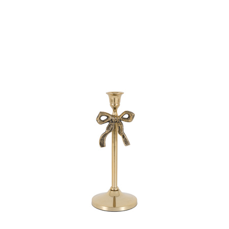 Bow Dinner Candle Holder Gold 100x100x245mm