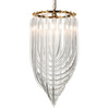Lampa wisząca WAVE złota 60 cm kryształowa