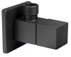 Zawór narożny 1/2"x3/8", kwadratowy, czarny mat