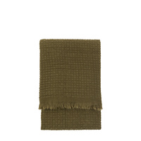 Soft Touch Waffle Throw Olive 1300x1700mm