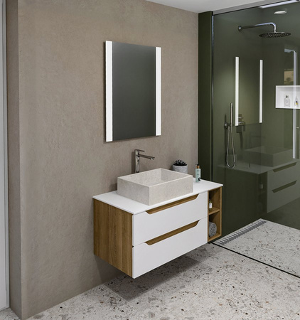 WAVE szafka umywalkowa 80x45x48cm, biała