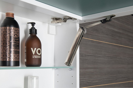 CLOE szafka z lustrem z oświetleniem LED, 120x50x18cm, biała