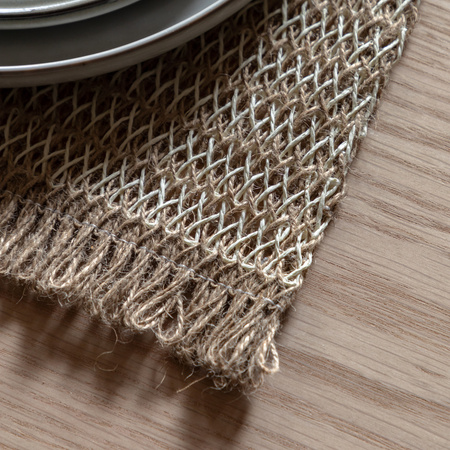 Striped Jute Placemats 4pk 350x450mm