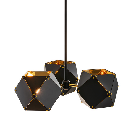 Lampa wisząca NEW GEOMETRY-3 czarno złota 45 cm
