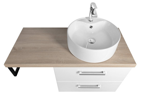 VEGA zestaw do łazienki, szerokość 97,5 cm, biały/dąb platin