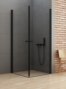 KABINA NEW SOLEO BLACK PROSTOKĄTNA U 90x100x195 CZYSTE 6mm ACTIVE SHIELD