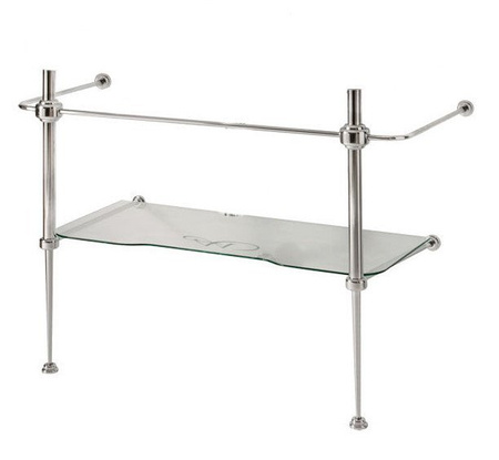WALDORF podpora umywalki 100cm z półką szklaną, chrom