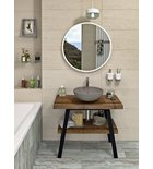 TWIGA konsola pod umywalkę 90x72x50 cm, czarny mat/Old wood