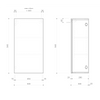 ESPACE szafka 50x94x32cm, 1 drzwi, lewa/prawa, biała połysk