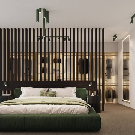 Plafon KARBON 60 zielony oliwkowy