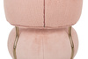 Fotel LOW TEDDY PINK różowy - stal