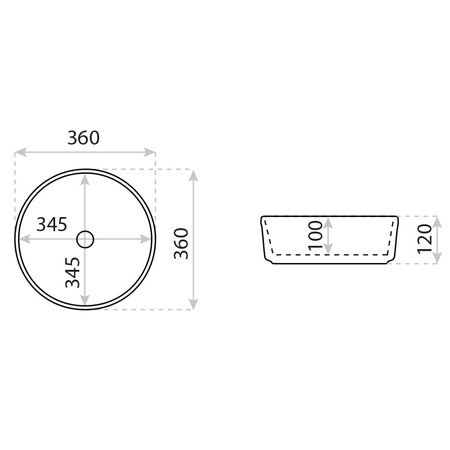 Umywalka nablatowa ISLA