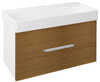 MEDIENA szafka umywalkowa 96x51x48,5cm, biały mat/dąb natural