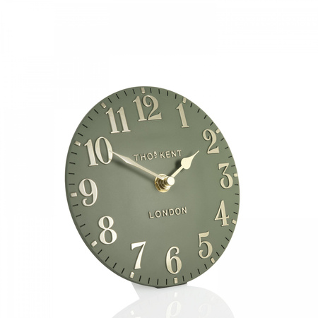 Arabic Mantel Clock Lichen Green 6in