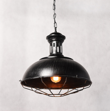 LAMPA WISZĄCA INDUSTRIALNA LOFT STARE SREBRO BOCCATO