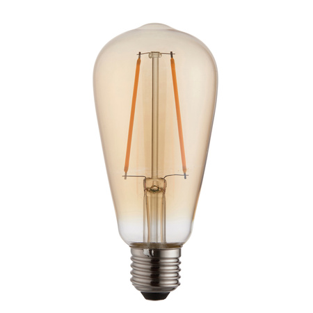 E27 LED Filament Pear 140x64mm Amber Glass ND
