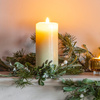 White Berry Olive Leaves Candle Ring Small
