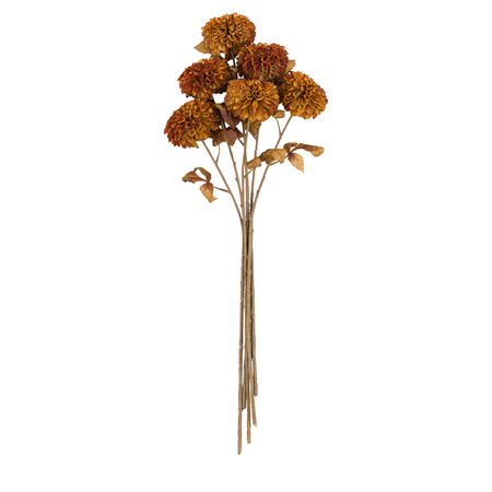 Faux Stem Dahlia Burnt Orange 730mm (6pk)