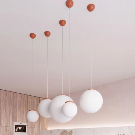 Lampa wisząca UGO 40 ochra czerwona