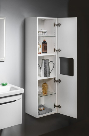 ELLA Szafka wysoka 35x140x30cm, 1 drzwiczki , lewa/prawa, biała