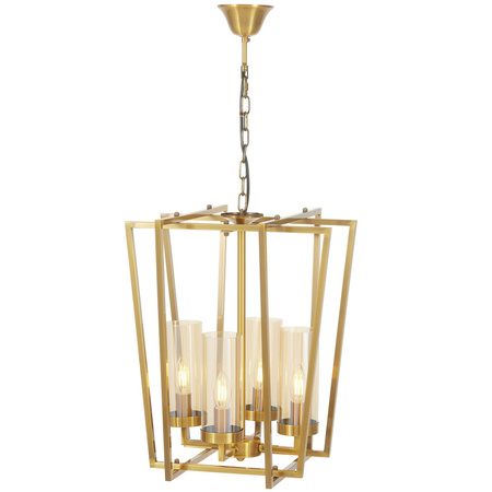 NOWOCZESNA LAMPA WISZĄCA ZŁOTA ARES W4