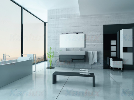 ASTEN oświetlenie LED, ścienne, 12W, 600x110mm, IP44, czarny mat