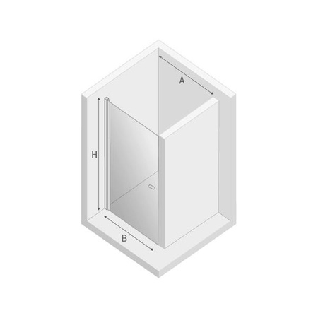 DRZWI WNĘKOWE NEW SOLEO BLACK  U 100x195 CZYSTE 6mm ACTIVE SHIELD
