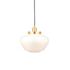 Camberley 1 Pendant Light Brass Opal Glass