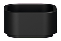 HAKO umywalka ceramiczna nablatowa, 30x30 cm, czarny mat