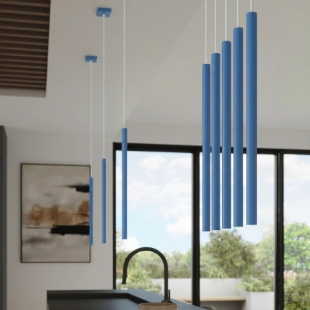 Lampa wisząca PASTELO 1 błękitna