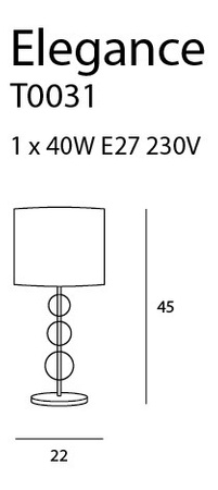 MAXLIGHT T0031 LAMPA STOŁOWA ELEGANCE